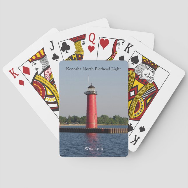Kenosha North Pierhead Light jeu de cartes (dos)