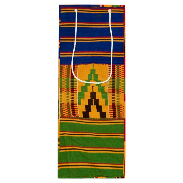 Kente Imprimer Sacs Cadeaux Vins (Devant)