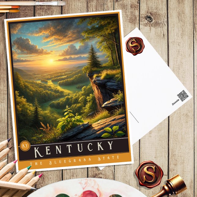 Kentucky | Carte postale État hyper-réaliste (Créateur téléchargé)