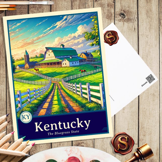 Kentucky | Carte postale ombragée style Anime (Créateur téléchargé)
