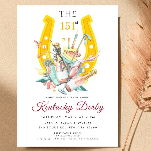 Kentucky Derby 151st Invitation with Horseshoe (Créateur téléchargé)
