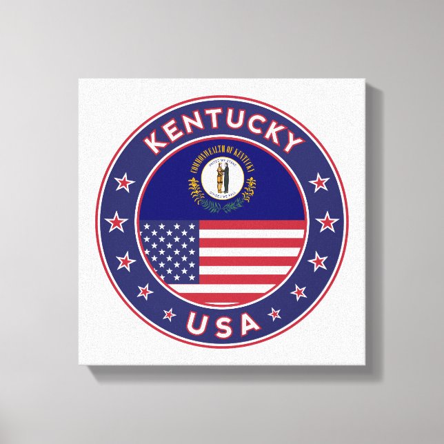 Kentucky, États-Unis, affiche du Kentucky, toile (Recto)