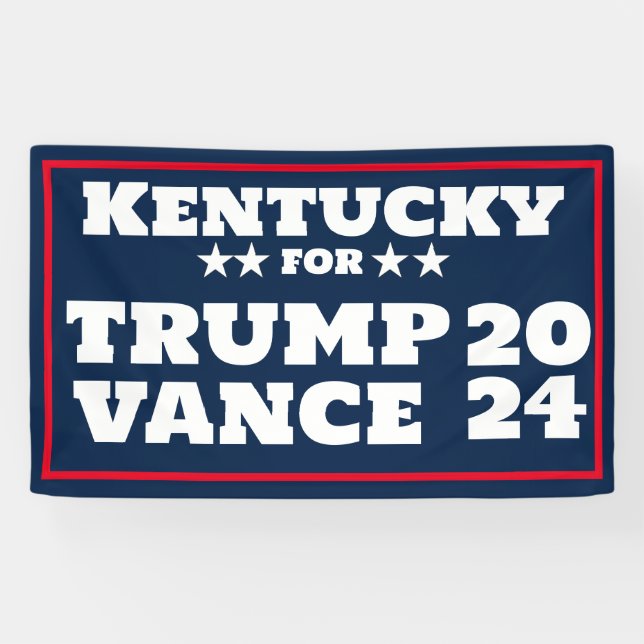 Kentucky pour la bannière Trump Vance 2024 (Horizontal)