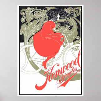 Kenwood Bicycles Art Nouveau Poster