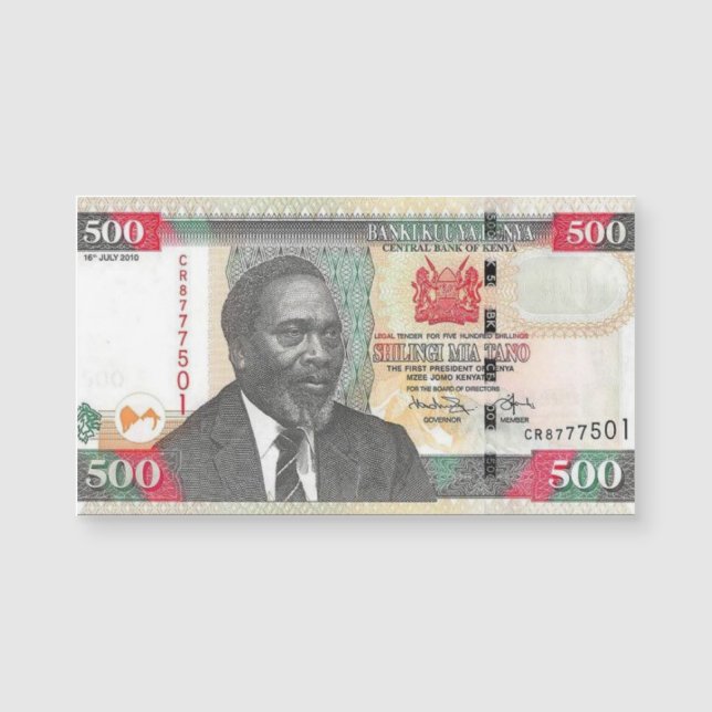 Kenya 500 Shillings Banknote Carte magnétique (Devant)