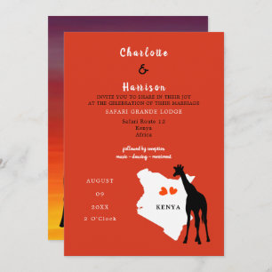 Kenya Afrique Mariage Destination Invitation