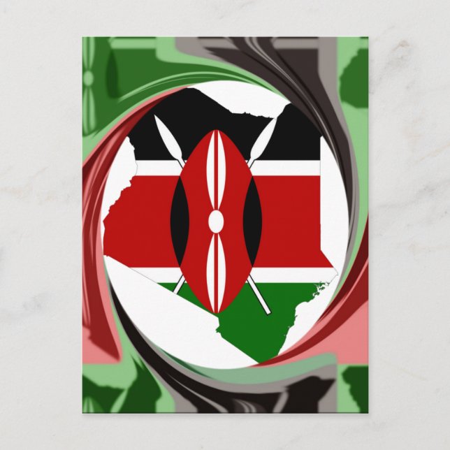 Kenya Célébration drapeau coloré Carte vectorielle (Devant)
