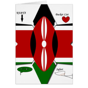 Kenya Greeting Card Modèle vertical
