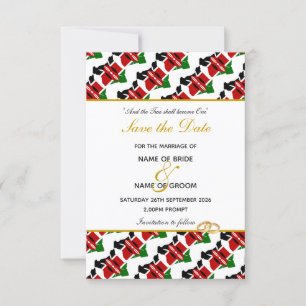 KENYA Invitation de mariage chrétien Sauvegarder l