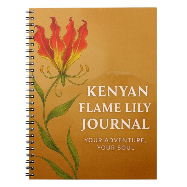 Kenyan Flame Lily Journal – Soulful Notebook  (Devant)