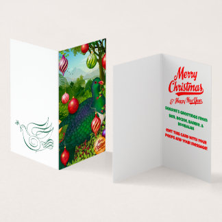 Kereru avec des ornements Carte de Noël
