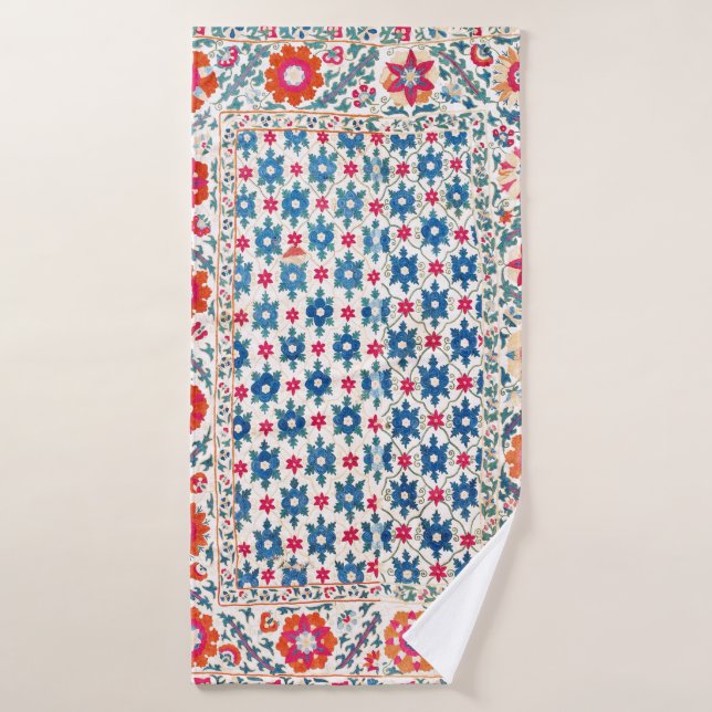 Kermina Suzani Ouzbékistan Broderie (Serviette de bain)