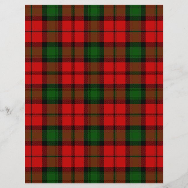 Kerr tartan rouge vert plaid (Devant)