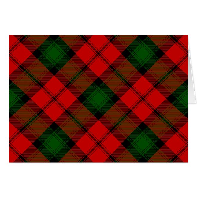 Kerr tartan rouge vert plaid (Devant horizontal)