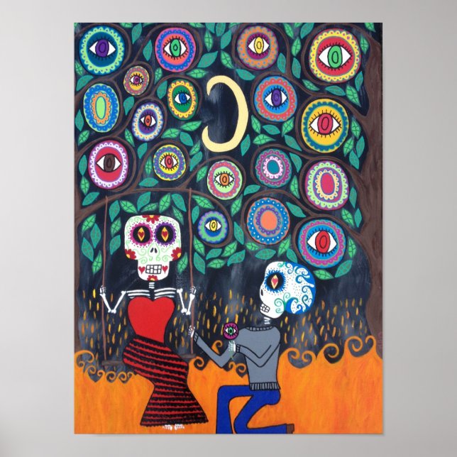 Kerri Ambrosino Art Poster Day of The Dead (Devant)