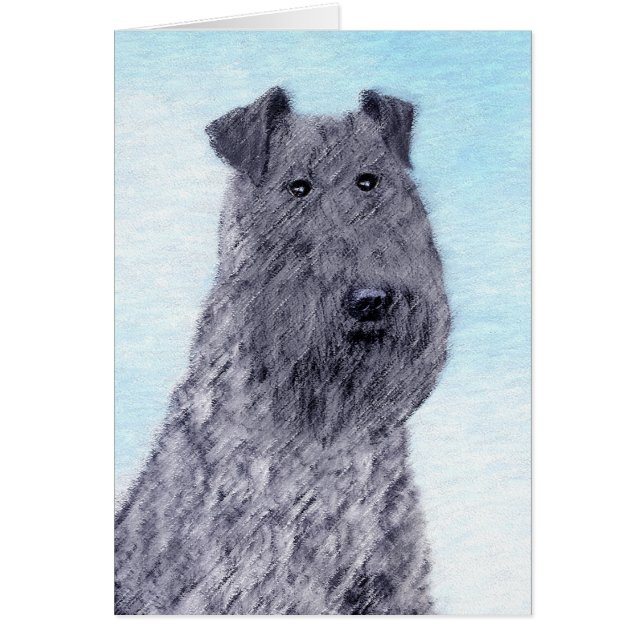 Kerry Blue Terrier peinture mignonne Chien d'origi (Devant)