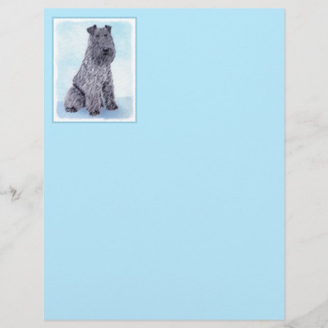 Kerry Blue Terrier peinture mignonne Chien d'origi (Devant)