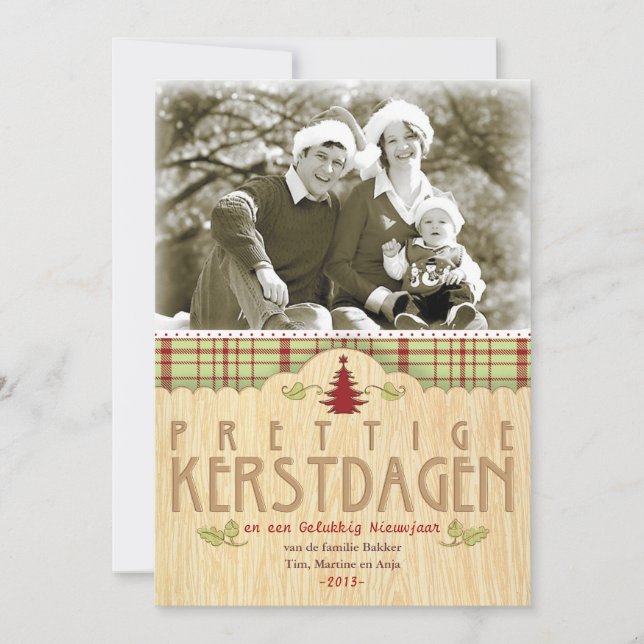 Kerst foto wenskaart (Devant)