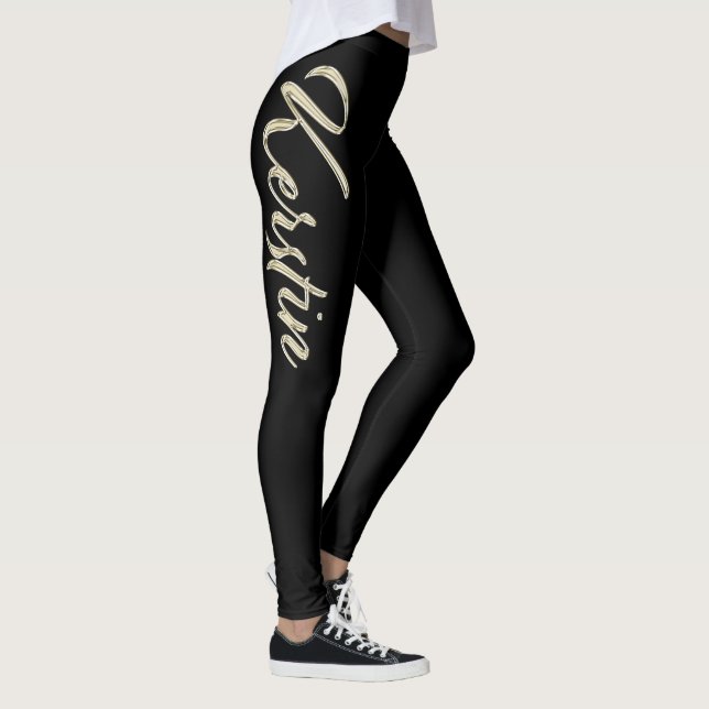 Kerstin or blanc Handwriting Legging (Droite)