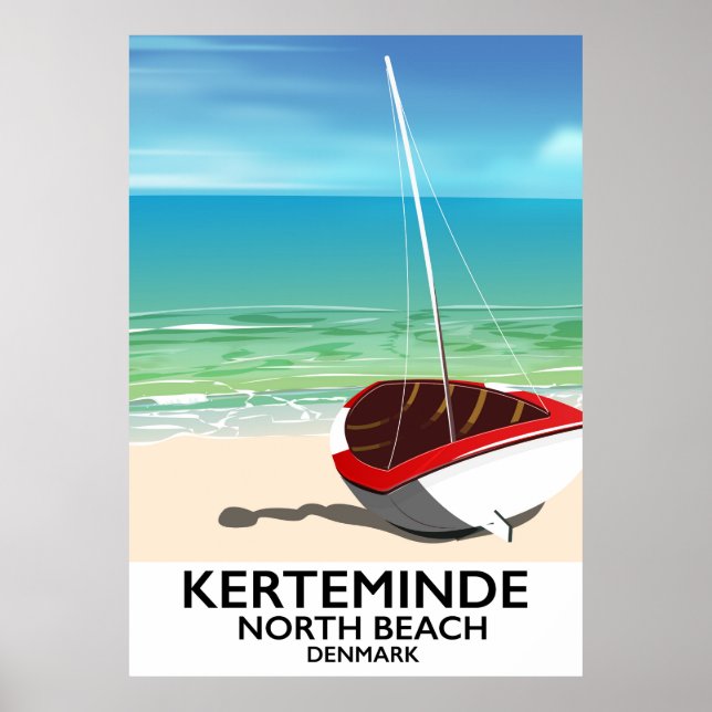 Kerteminde North Beach Denmark Travel poster (Devant)