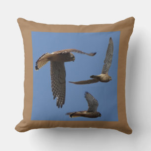 Kestrel Birds Photography Cust. Coussin décoratif
