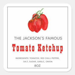 Ketchup de tomate maison Étiquette de sauce