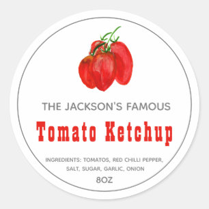 Ketchup de tomate maison Étiquette de sauce