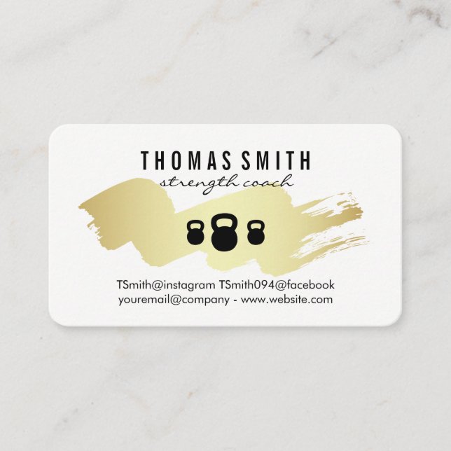 Kettle Bell Gold Brush Fitness Trainer Rendez-vous (Devant)