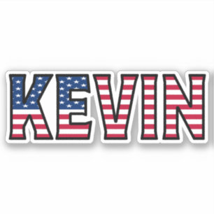 Kevin Name Prénom USA Sticker Stickerset