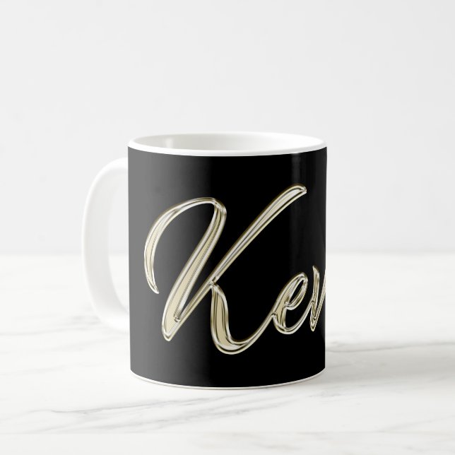 Kevin Name Whitegold Tasse de thé (Devant gauche)