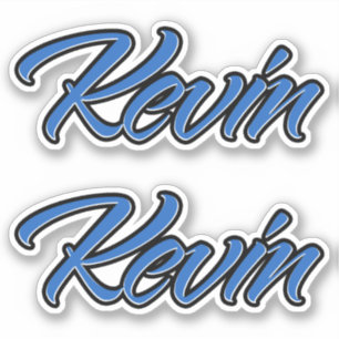 Kevin Nom autocollant Stickerset bleu