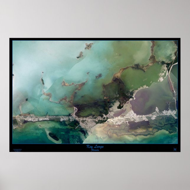 Key Largo, Florida Poster satellite (Devant)