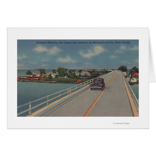 Key West, FL - Autoroute entre Mainland et Keys (Devant horizontal)