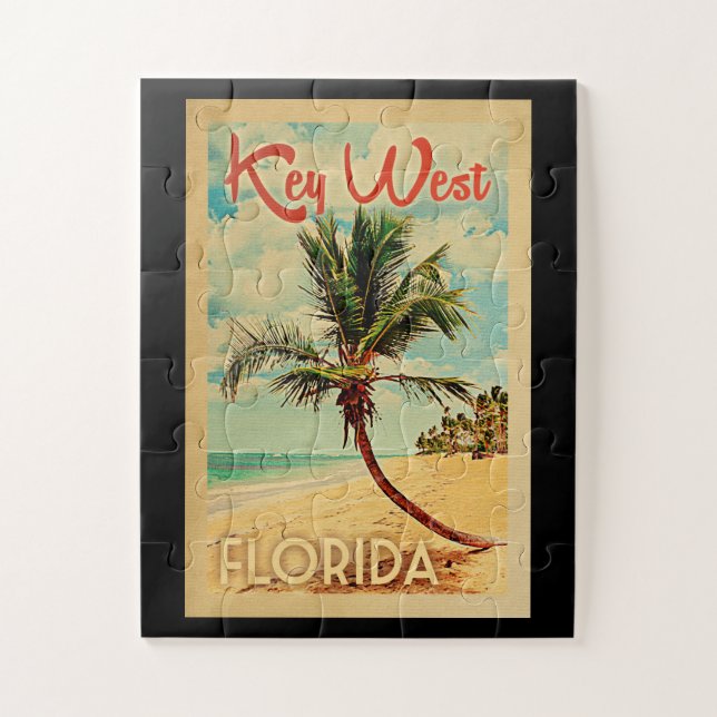 Key West Jigsaw Puzzle Floride Palm Tree Beach (Vertical)