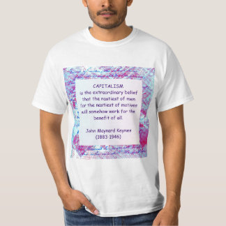 KEYNES sur le T-shirt de CAPITALISME