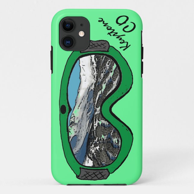 Keystone Colorado green snow goggle iphone 5 coque (Dos)