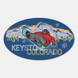 Keystone Colorado snowboardeur stickers montagne