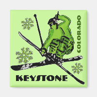 Keystone Colorado thème vert aimant ski