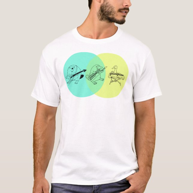 Keytar Platypus Venn Diagramme 2 Essential T-Shirt (Devant)