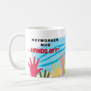 Keyworker Mug HANDS OFF ! Masque drôle