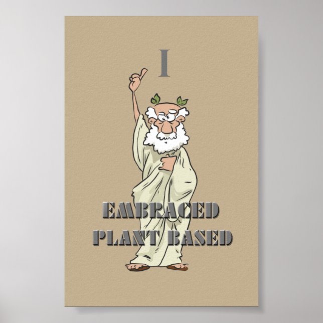 Khaki Funny "J'Ai Embrassé Le Plante Basé" Poster  (Devant)