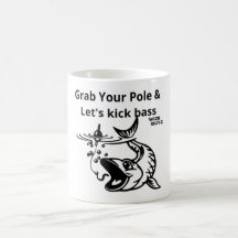 Kick Bass Funny Pêche mugs & tumblers