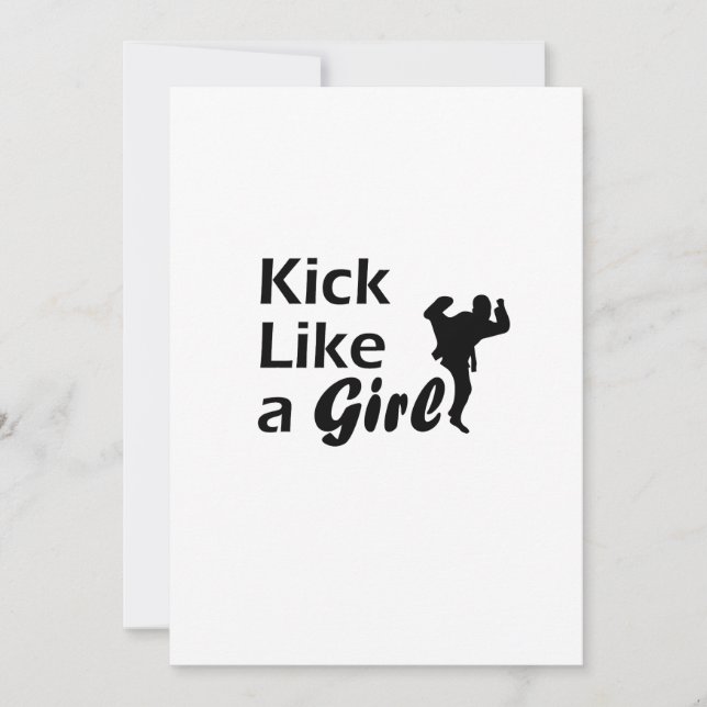 Kick Like A Girl Karate Tae Kwon Do Martial Arts (Devant)