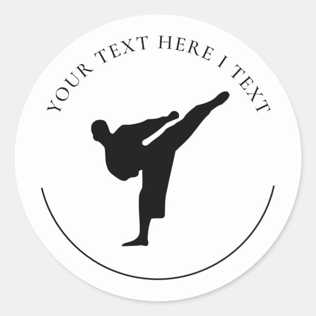 Kickboxing - Karate Classic Round Sticker (Devant)