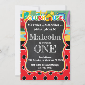 Kiddie Clubhouse Invitation d'anniversaire