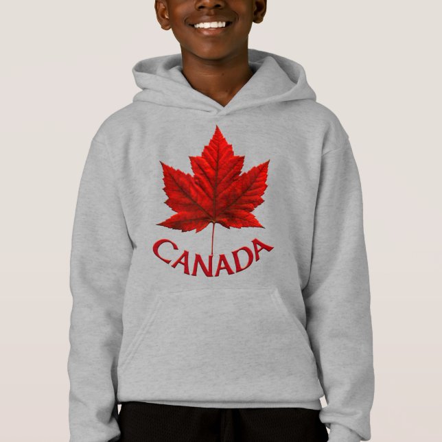 Kid's Canada Flag Sweatshirt Maple Leaf Kid's Shir (Devant)
