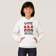 Kids Gnome for the Holidays Christmas Hoodie