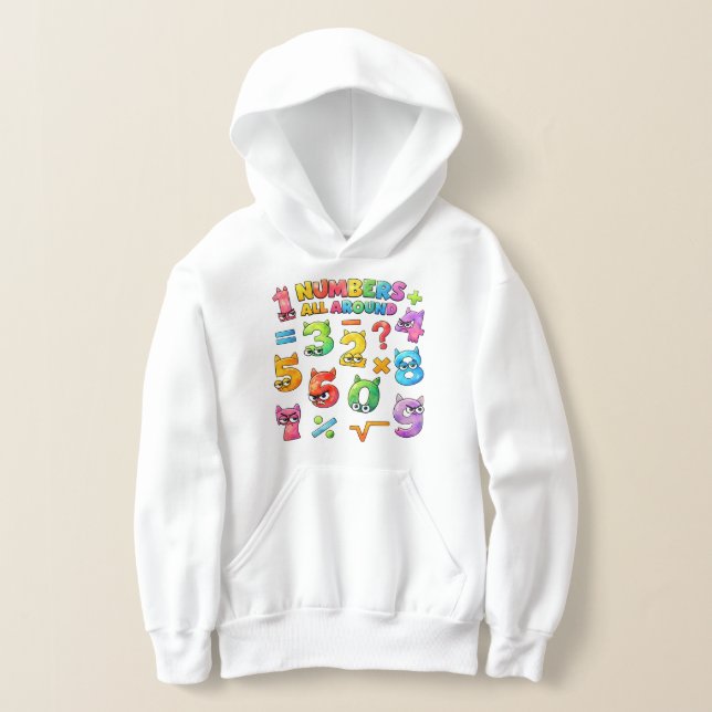 Kids Maths Numbers Sweat à capuche | Journee du no (Poser)