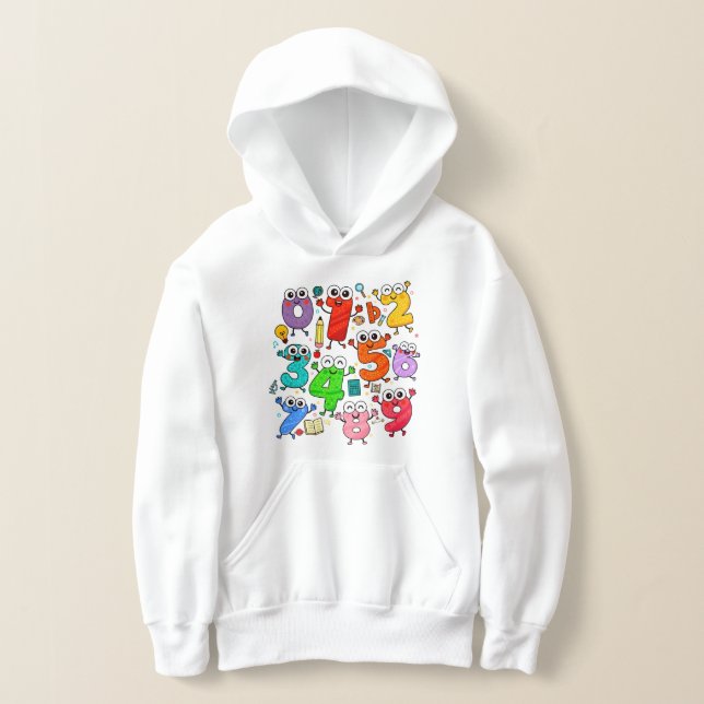 Kids Number Day Hoodie | Fun Maths Numbers (Poser)