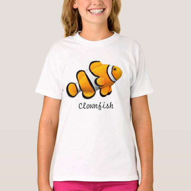 Kids Orange Percula Clownfish T-Shirt (Devant)